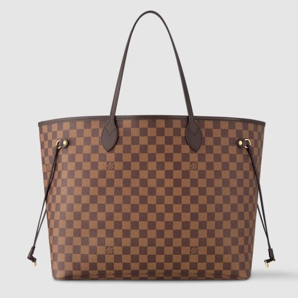 Louis Vuitton Neverfull MM Handbag N40597 – Damier Ebene Canvas Designer LV Bag