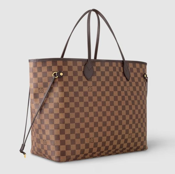 Louis Vuitton Neverfull MM Handbag N40597 – Damier Ebene Canvas Designer LV Bag - Image 2