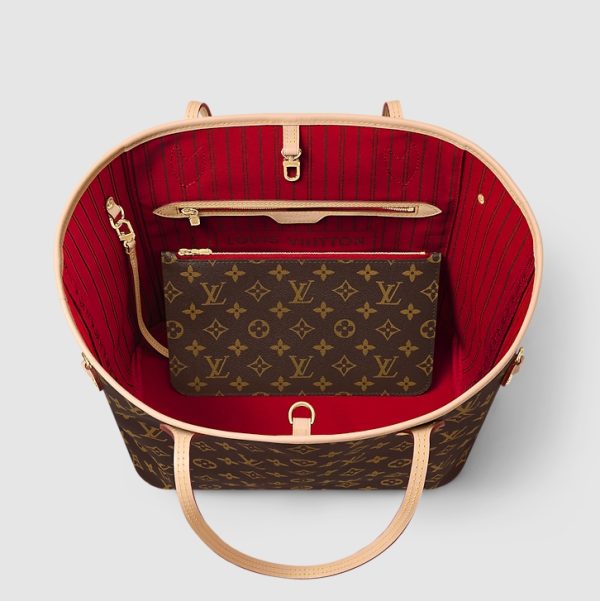 Louis Vuitton Neverfull MM Handbag M46987 – Monogram Canvas Designer LV Bag - Image 4