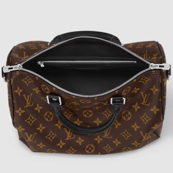 Louis Vuitton Speedy Soft 30 Dark Handbag M12243 – Monogram coated canvas Designer LV Bag - Image 3