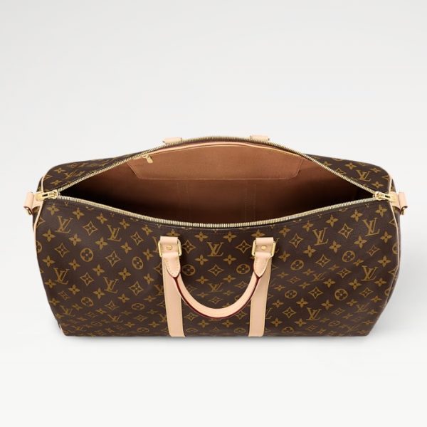 Louis Vuitton Keepall Bandoulière 55 M41414 – Monogram Canvas Designer LV Casual Cross-Body Bag - Image 3