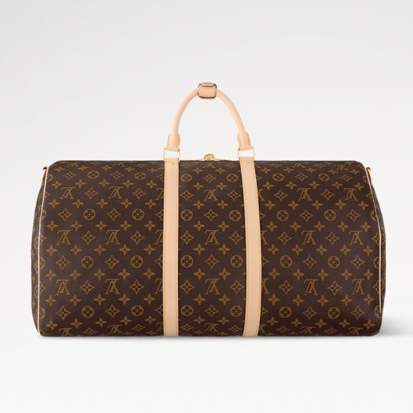 Louis Vuitton Keepall Bandoulière 55 M41414 – Monogram Canvas Designer LV Casual Cross-Body Bag - Image 5