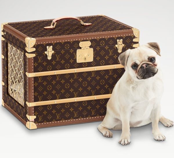 Louis Vuitton Malle Chien Carrying Dog Sleek Trunk M10063 – Monogram Canvas Designer Dog Sleek Trunk - Image 2