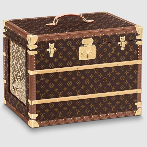 Louis Vuitton Malle Chien Carrying Dog Sleek Trunk M10063 – Monogram Canvas Designer Dog Sleek Trunk - Image 8