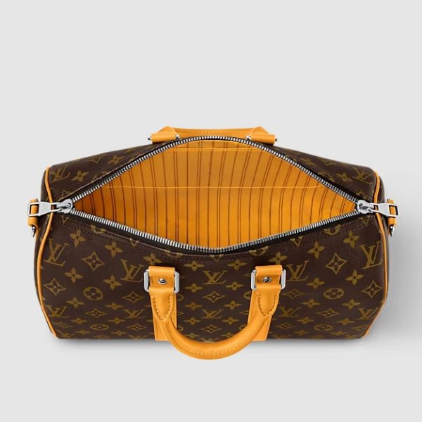 Louis Vuitton Keepall Bandoulière 35 Handbag M13201 – Monogram Macassar Coated Canvas Designer LV Bag - Image 3