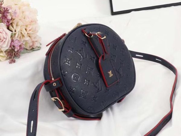 Replica Louis Vuitton Monogram Empreinte Boite Chapeau Souple MM Bag In Navy Blue - Image 2