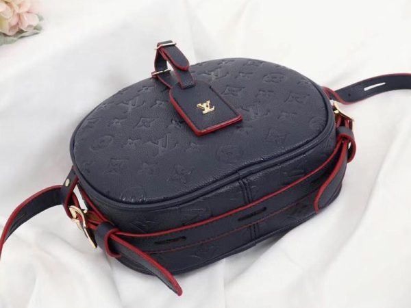 Replica Louis Vuitton Monogram Empreinte Boite Chapeau Souple MM Bag In Navy Blue - Image 4