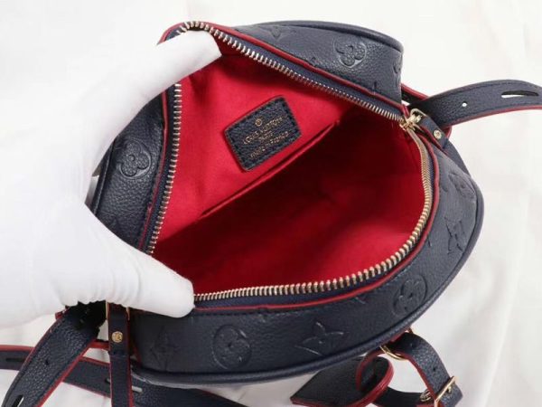 Replica Louis Vuitton Monogram Empreinte Boite Chapeau Souple MM Bag In Navy Blue - Image 5