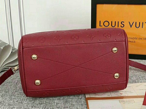 Replica Louis Vuitton Monogram Empreinte Speedy Bandouliere 25 Handbag In Bordeaux - Image 4