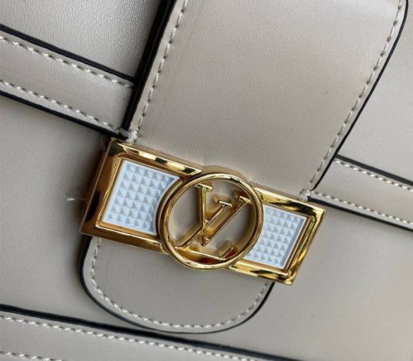 Replica Louis Vuitton Dauphine Lugano MM Bag In Galet Gray - Image 8