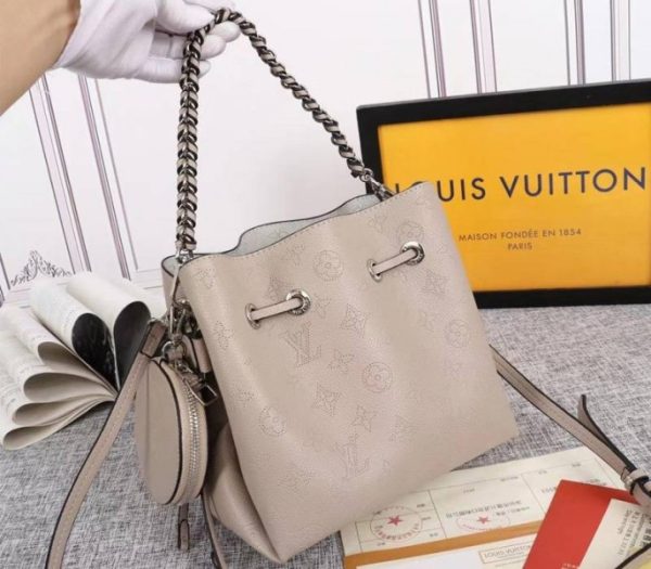 Replica Louis Vuitton Mahina Bella Bag In Galet Gray - Image 4