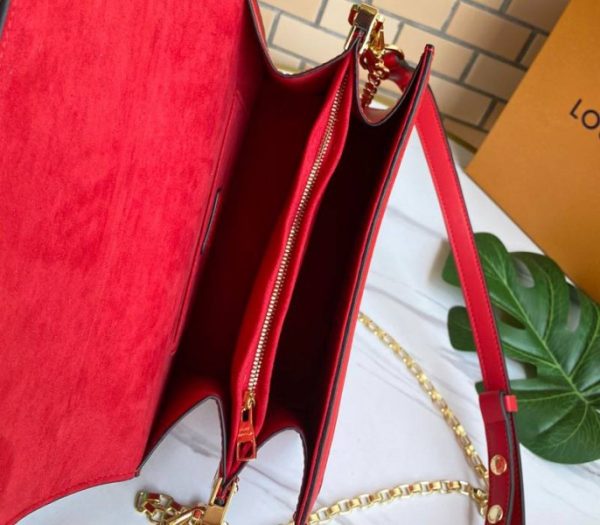 Replica Louis Vuitton Dauphine Lugano MM Bag In Bloody Mary Red - Image 6