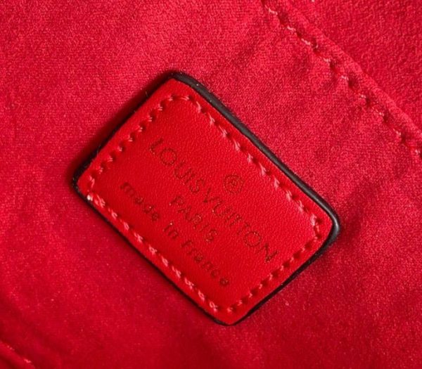 Replica Louis Vuitton Dauphine Lugano MM Bag In Bloody Mary Red - Image 7