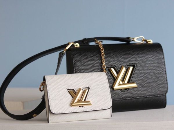 Replica Louis Vuitton Epi Leather Twist MM And Twisty Bag In Black And White