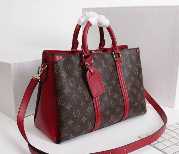 Replica Louis Vuitton Monogram Canvas Soufflot MM Bag In Cerise Red - Image 2