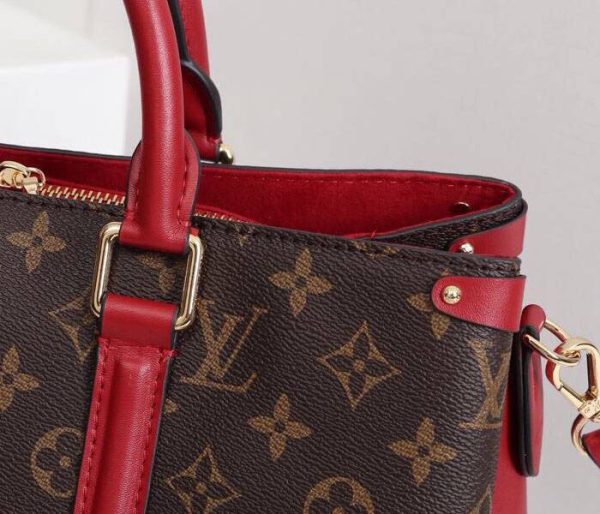 Replica Louis Vuitton Monogram Canvas Soufflot MM Bag In Cerise Red - Image 7