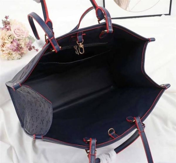 Replica Louis Vuitton Monogram Empreinte Giant Onthego GM Tote In Navy Blue - Image 6