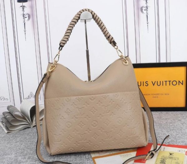 Replica Louis Vuitton Monogram Empreinte Leather Maida Hobo In Tourterelle Gray - Image 3