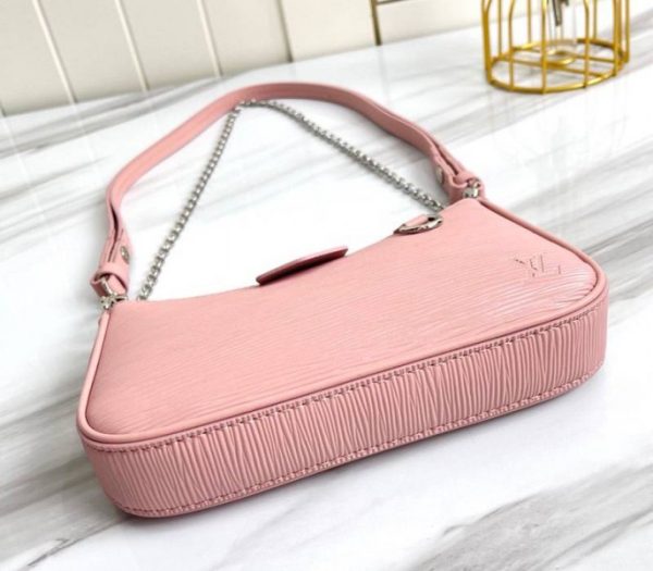 Replica Louis Vuitton Epi Leather Easy Pouch On Strap In Rose Ballerine Pink - Image 5