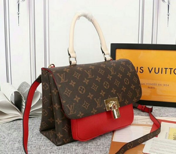 Replica Louis Vuitton Monogram Canvas Marignan Bag In Coquelicot Red - Image 2