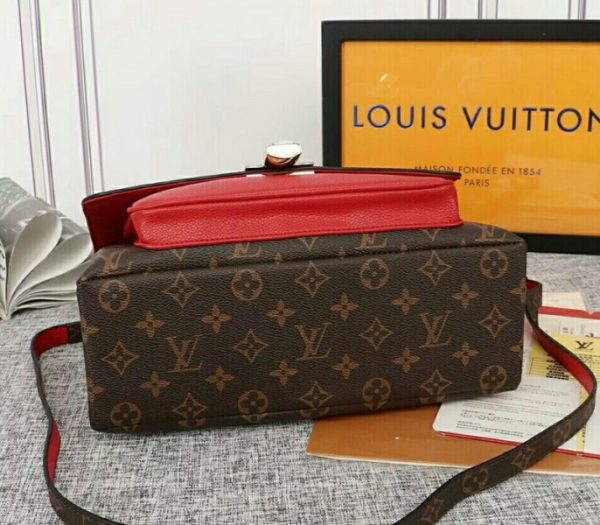 Replica Louis Vuitton Monogram Canvas Marignan Bag In Coquelicot Red - Image 4