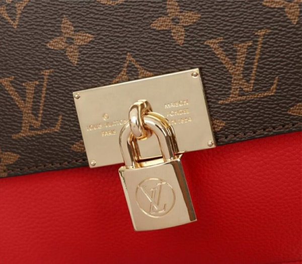 Replica Louis Vuitton Monogram Canvas Marignan Bag In Coquelicot Red - Image 7