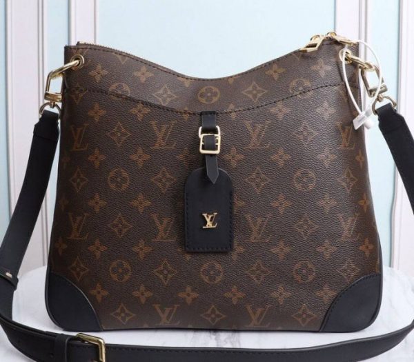 Replica Louis Vuitton Monogram Canvas Odeon MM Bag In Black