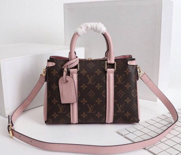 Replica Louis Vuitton Monogram Canvas Soufflot BB Bag In Peach