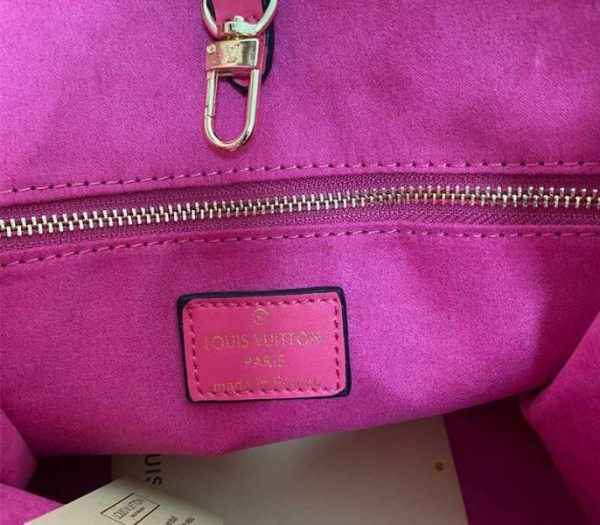 Replica Louis Vuitton Monogram Empreinte Leather Onthego PM Bag In Freesia Pink - Image 8