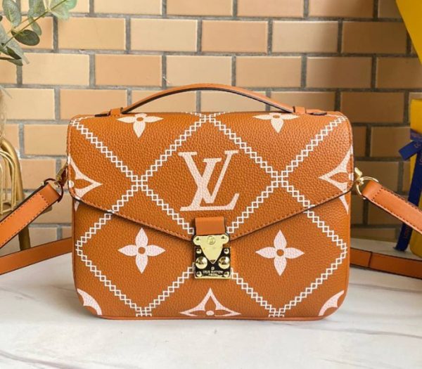 Replica Louis Vuitton Spring 2022 Monogram Empreinte Metis Handbag In Arizona Brown