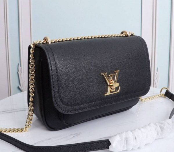 Replica Louis Vuitton Lockme Chain PM Bag In Black - Image 2