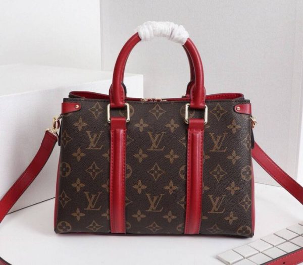 Replica Louis Vuitton Monogram Canvas Soufflot BB Bag In Cerise Red - Image 3