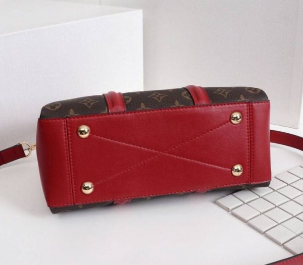 Replica Louis Vuitton Monogram Canvas Soufflot BB Bag In Cerise Red - Image 4