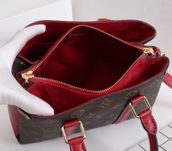 Replica Louis Vuitton Monogram Canvas Soufflot BB Bag In Cerise Red - Image 5