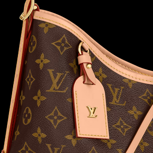 Louis Vuitton CarryAll MM Handbag M46197 LV CarryAll Monogram Canvas Bag With Natural Leather Trim - Image 4