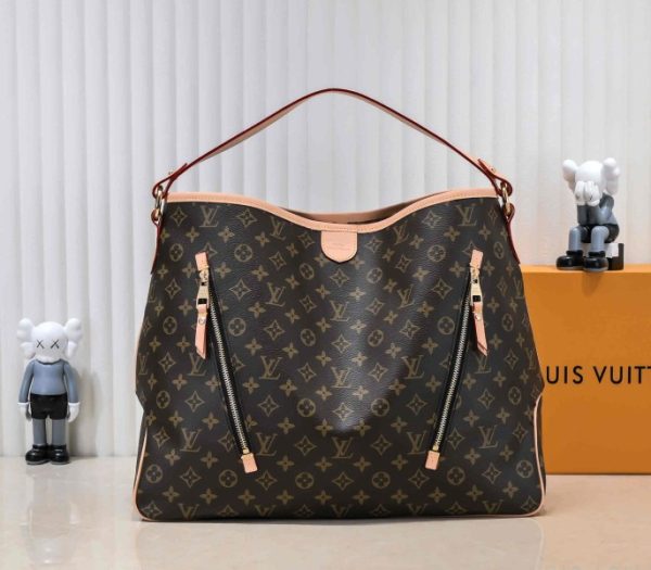 Replica Louis Vuitton Monogram Canvas Delightful GM Tote In Beige