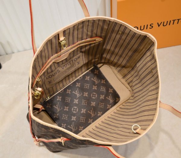 Replica Louis Vuitton Monogram Canvas Neverfull MM Tote In Beige - Image 5