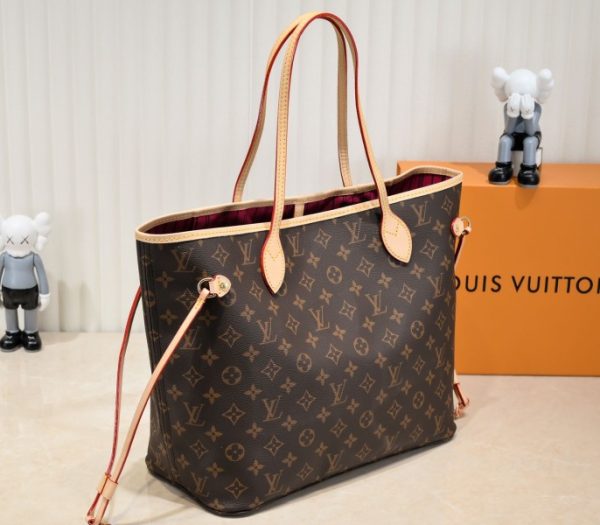 Replica Louis Vuitton Monogram Canvas Neverfull MM Tote In Peony Pink - Image 2