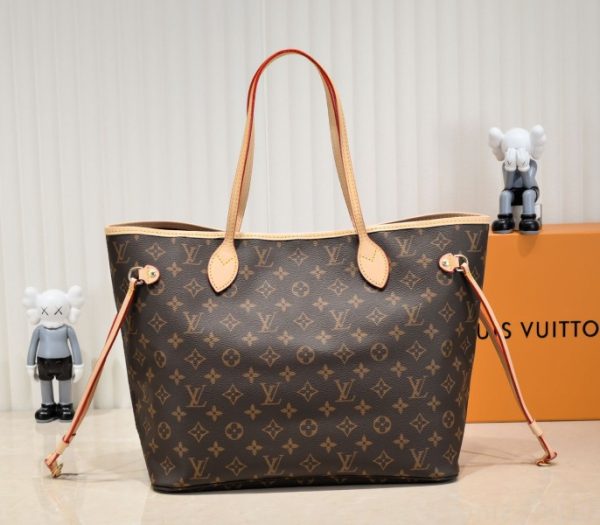 Replica Louis Vuitton Monogram Canvas Neverfull MM Tote In Peony Pink - Image 3