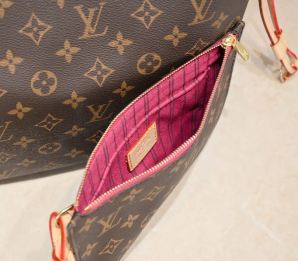 Replica Louis Vuitton Monogram Canvas Neverfull MM Tote In Peony Pink - Image 9