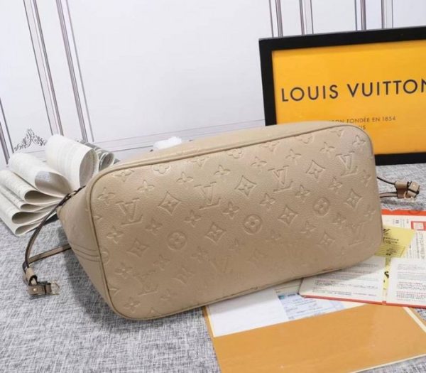 Replica Louis Vuitton Monogram Empreinte Neverfull MM Tote In Beige - Image 5