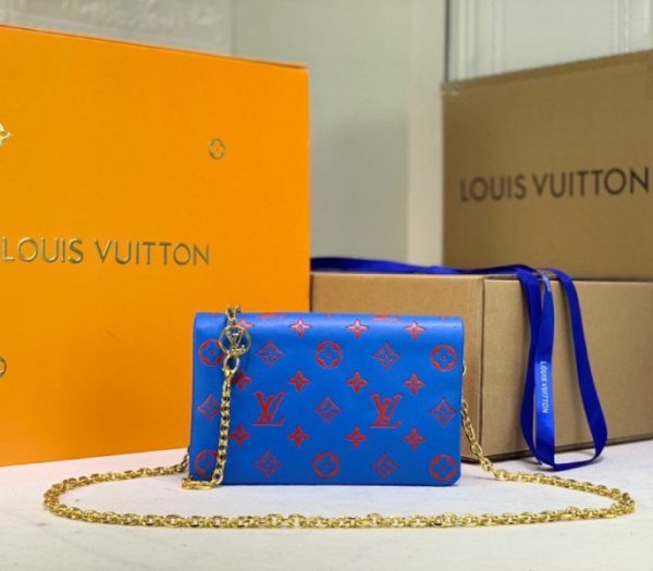 Replica Louis Vuitton Coussin Pochette In Blue And Red