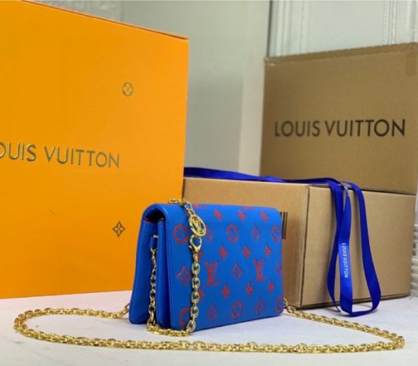 Replica Louis Vuitton Coussin Pochette In Blue And Red - Image 3