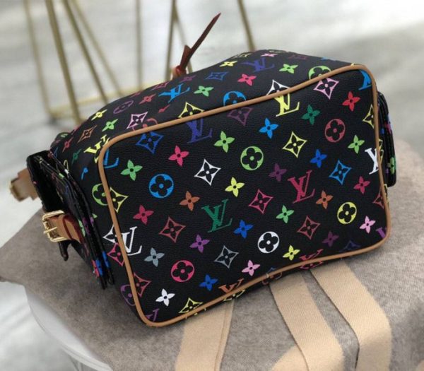 Replica Louis Vuitton Black Murakami Petit Noe Bag - Image 6