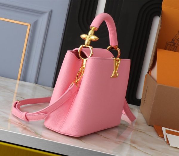 Replica Louis Vuitton Capucines BB Handbag In Pink - Image 3