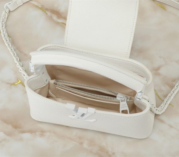 Replica Louis Vuitton Capucines East-West Mini Handbag In Optic White - Image 5