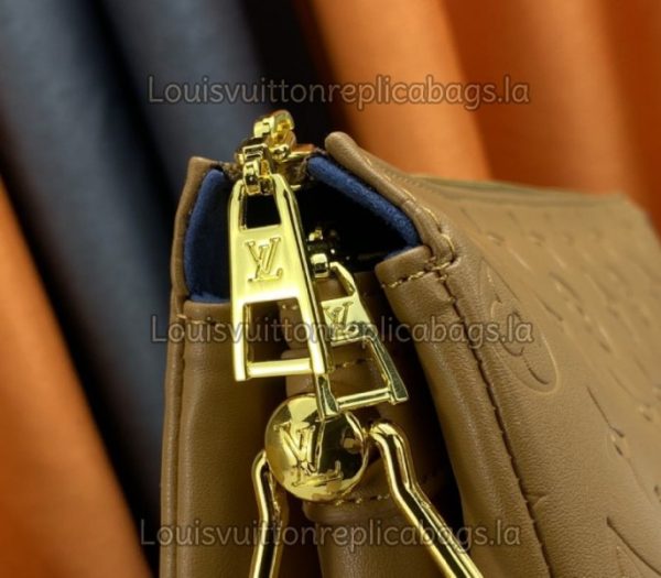 Replica Louis Vuitton Coussin PM Bag In Camel With Jacquard Strap - Image 7