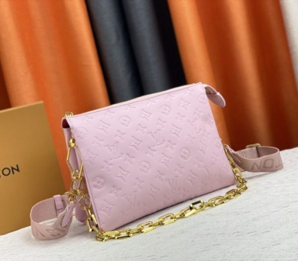 Replica Louis Vuitton Coussin PM Bag In Light Pink With Jacquard Strap - Image 2