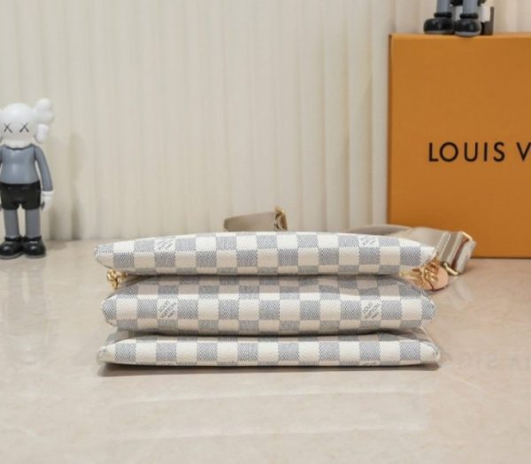 Replica Louis Vuitton Damier Azur Coussin PM Bag With Jacquard Strap - Image 4