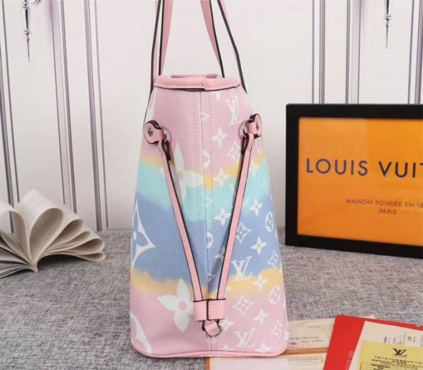 Replica Louis Vuitton Seasonal Escale Neverfull MM Tote In Pastel Pink - Image 6